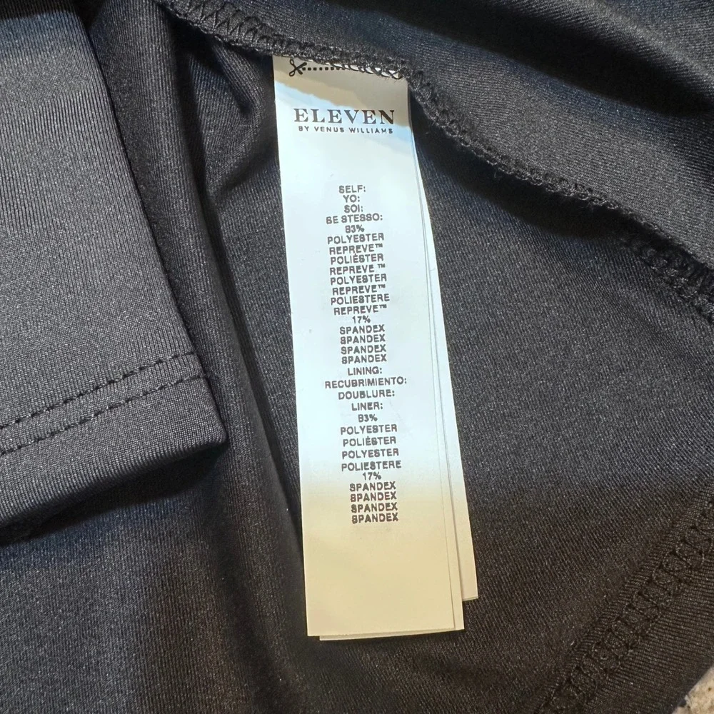 NWT ELEVEN BY VENUS WILLIAMS Black Flutter Skirt Tennis Athleisure Skort Size M - Picture 5 of 9